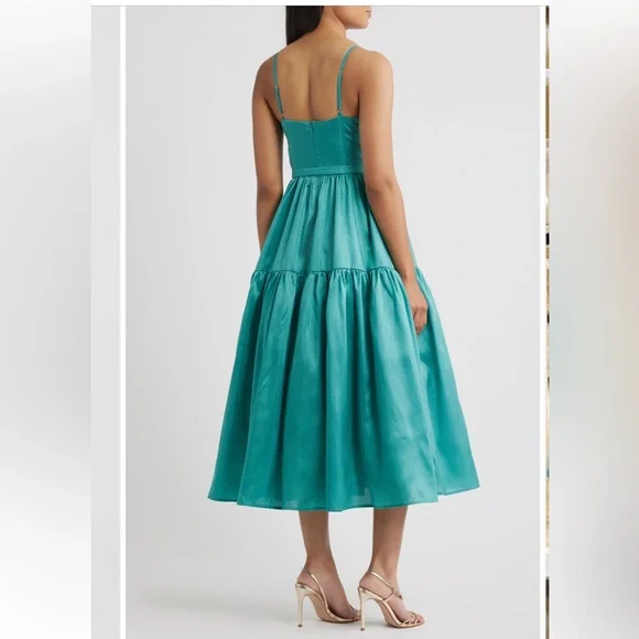 NWT Hutch Anthropologie Belted Bustier Tiered Atherton Dress Size 18W - Picture 2 of 10